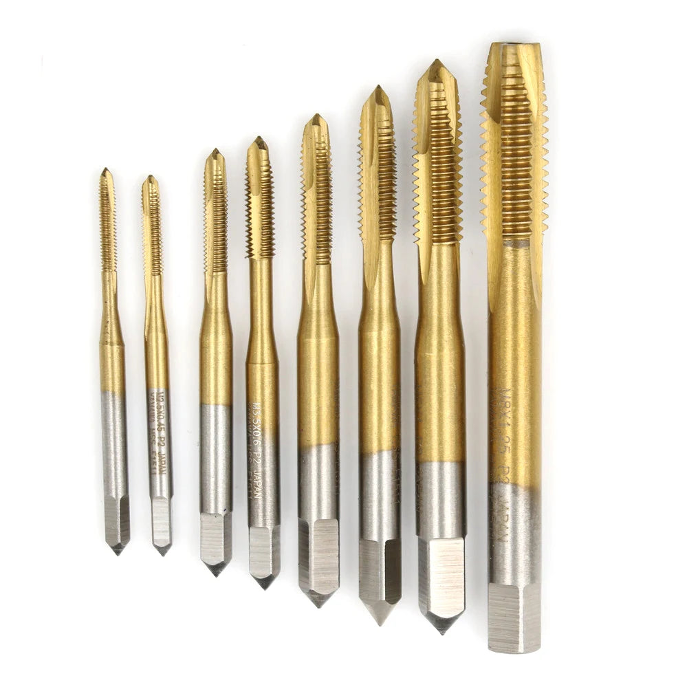 HSS Metric Thread Tap M2–M8 | Straight Flute Screw Tap Tool Thread Tap Tool Axl