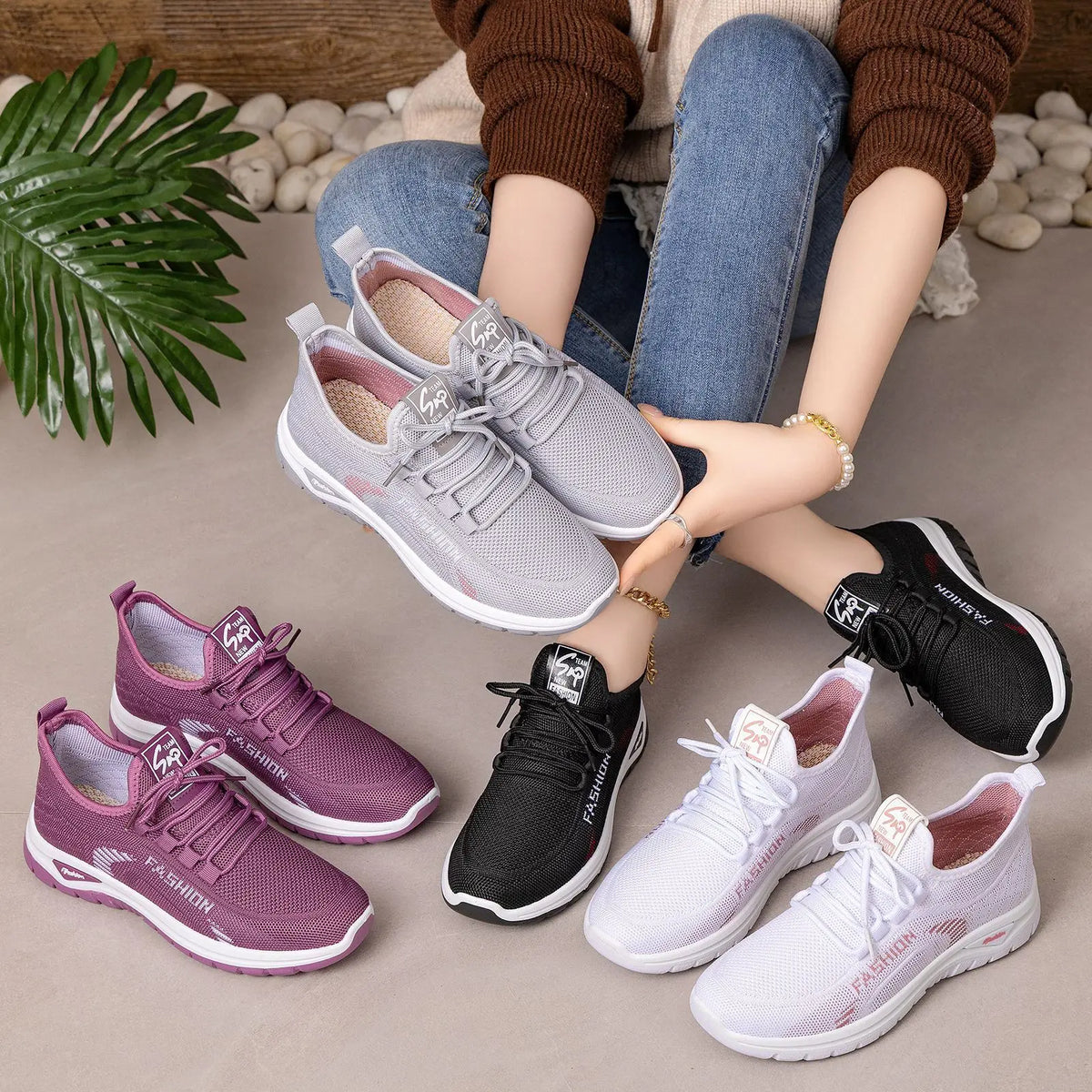 Women's Lightweight Mesh Sneakers | Casual Sport Shoes Women's Sneakers Axl