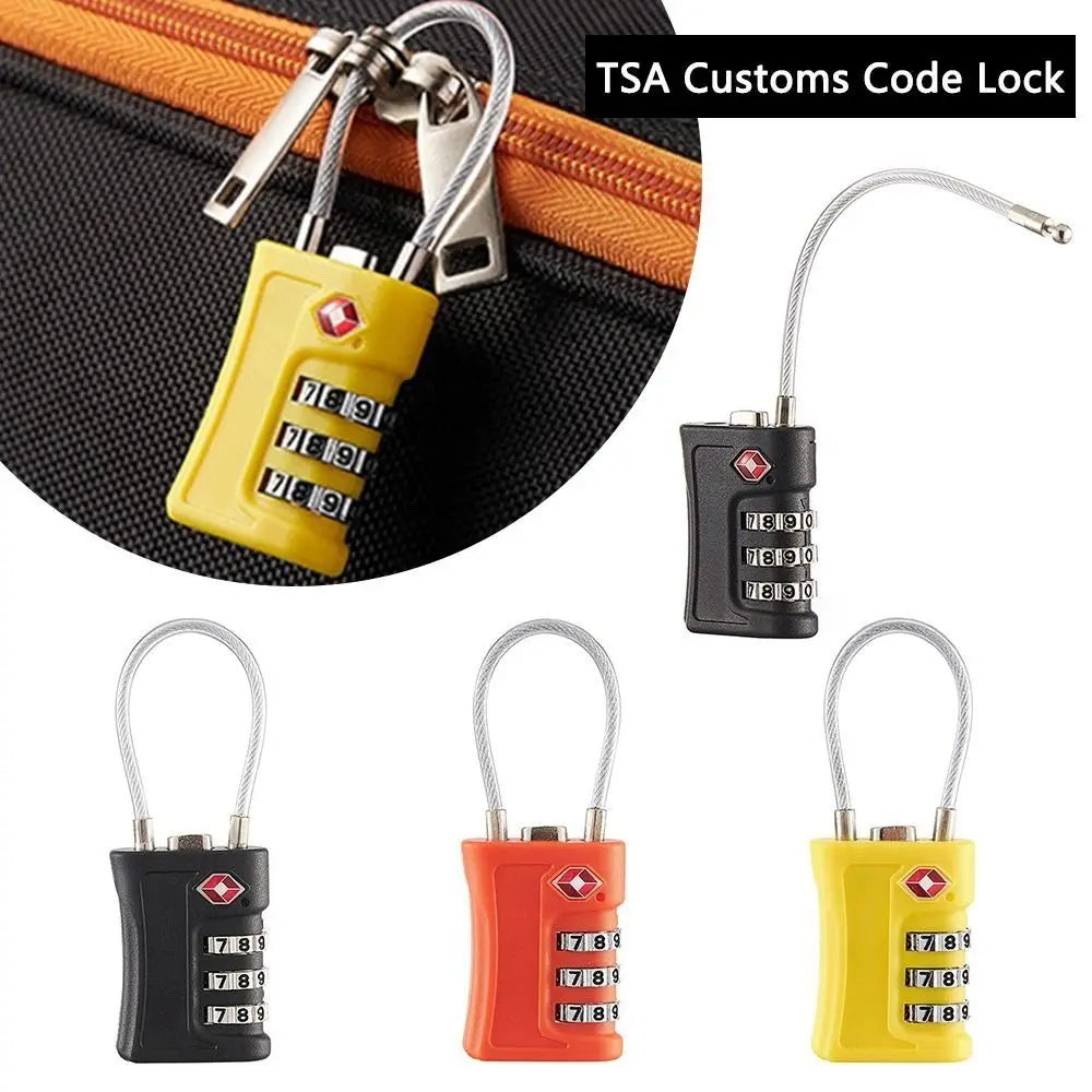 TSA Approved Combination Padlock – Contrast Color Travel Lock Travel Luggage Lock Axl