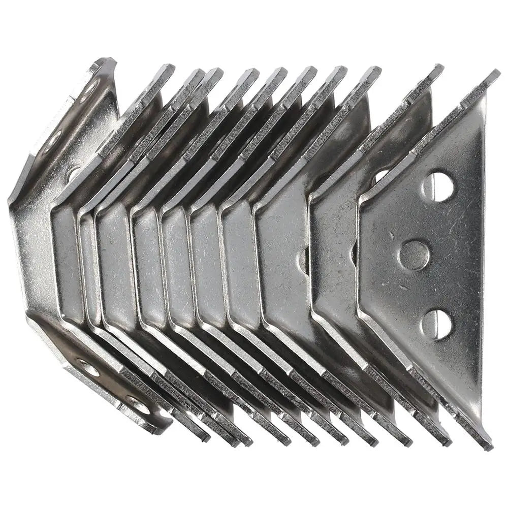 10-Pack Stainless Steel Trapezoid Angle Corner Brackets – Furniture Corner Angle Brackets Axl