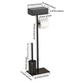 Stainless Steel Floor Bathroom Organizer & Toilet Paper Holder Bathroom Storage Rack Axl Style I