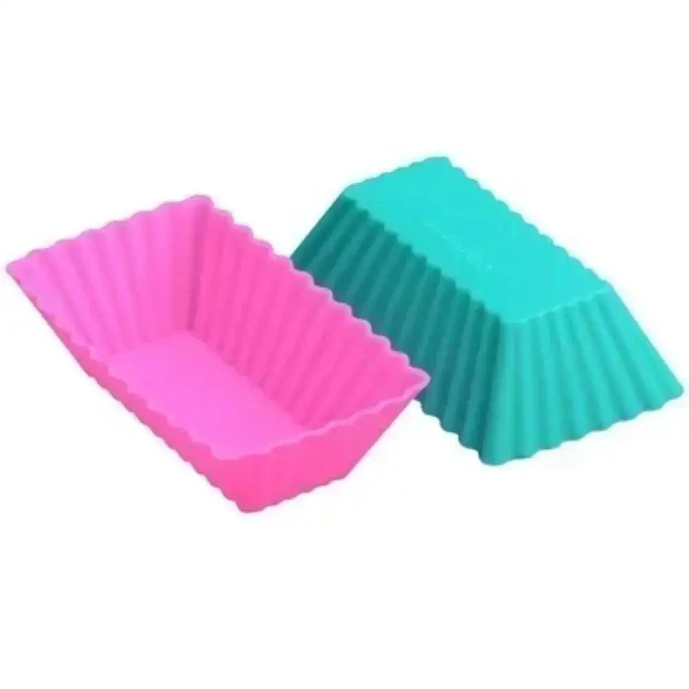 10-Piece Colorful Silicone Rectangular Muffin Molds | Baking Set Silicone Baking Molds Axl