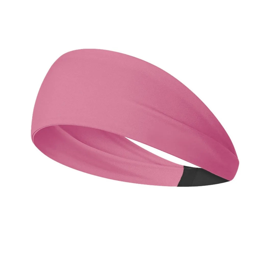 Women's Quick-Dry Moisture-Wicking Workout Headband Stretchy Sports Headband Axl Rose pink