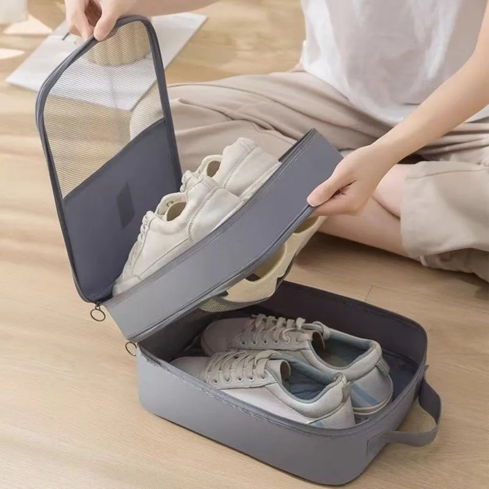 Travel Shoe Bag – 3-Pair Dustproof & Breathable Storage Travel Shoe Bag Axl