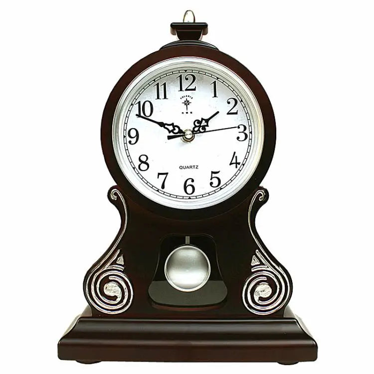 Nordic Retro Silent Pendulum Desk Clock – Vintage 8" Table Clock Retro Desk Clock Axl B