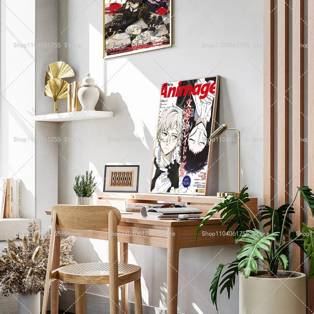Bungou Stray Dogs Anime Poster – Self-Adhesive Wall Art Sticker Anime Wall Poster Axl