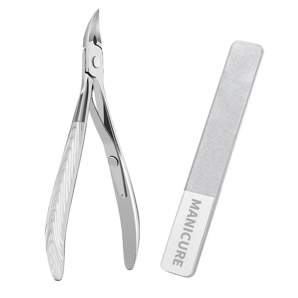 Stainless Steel Toenail Clippers – Slanted Tip for Thick Nails Nail Clippers Axl 2pcs