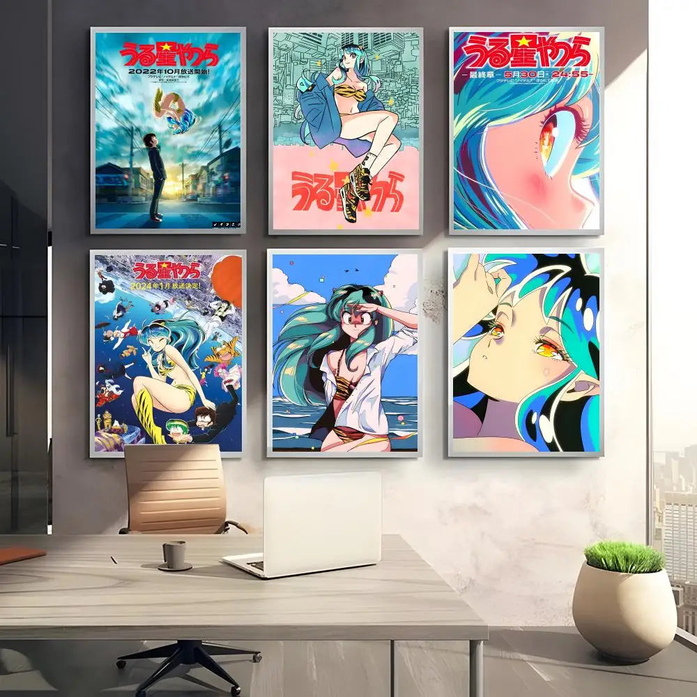 Urusei Yatsura Lum Anime Poster Sticker – Self-Adhesive Wall Art Anime Wall Sticker Axl