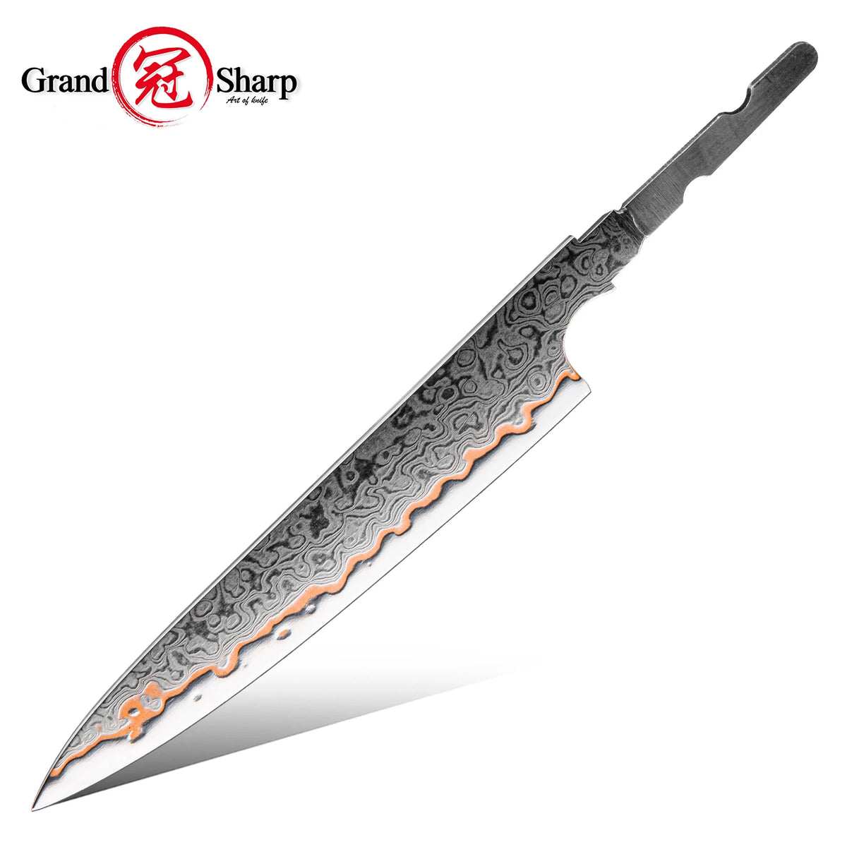 Grandsharp 55-Layer Damascus Steel DIY Knife Blade Set – 1–7 Pcs DIY Knife Blade Set Axl 130mm Blade