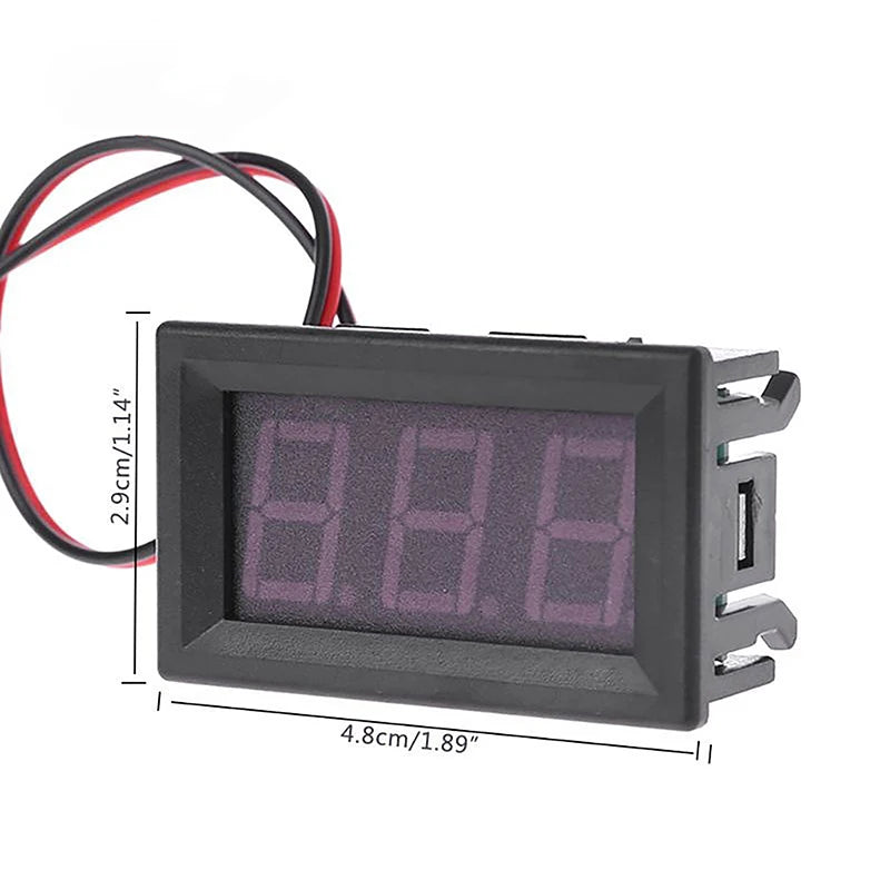 2-Wire Digital Voltmeter DC 5V–120V | Anti-Reverse EV Meter Digital Panel Voltmeter Axl