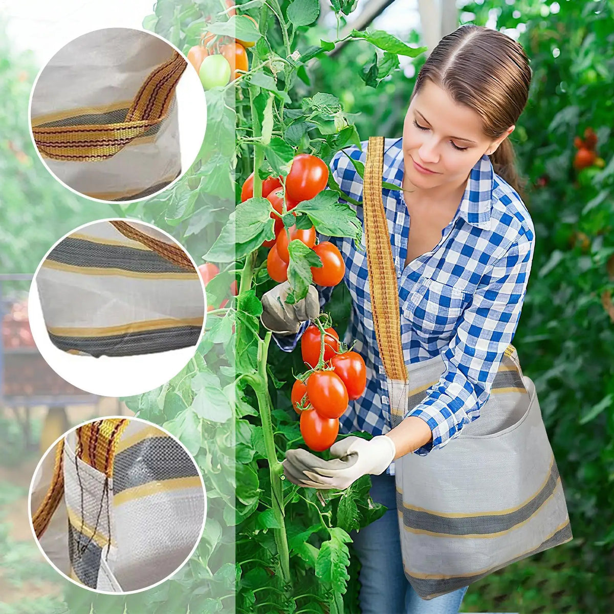 Waterproof Fruit Picking Bag – Harvesting Apron & Shoulder Strap Garden Harvesting Bag Axl