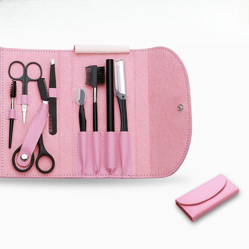 8-Piece Eyebrow Grooming Kit – Shaper, Pencil & Tweezers Eyebrow Grooming Kit Axl