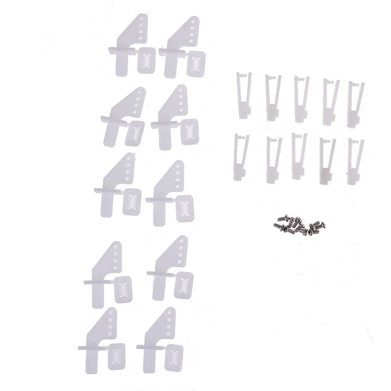 10-Set Nylon Lock-On Control Horn & Clevis 21mm RC Rudder RC Control Horn Set Axl