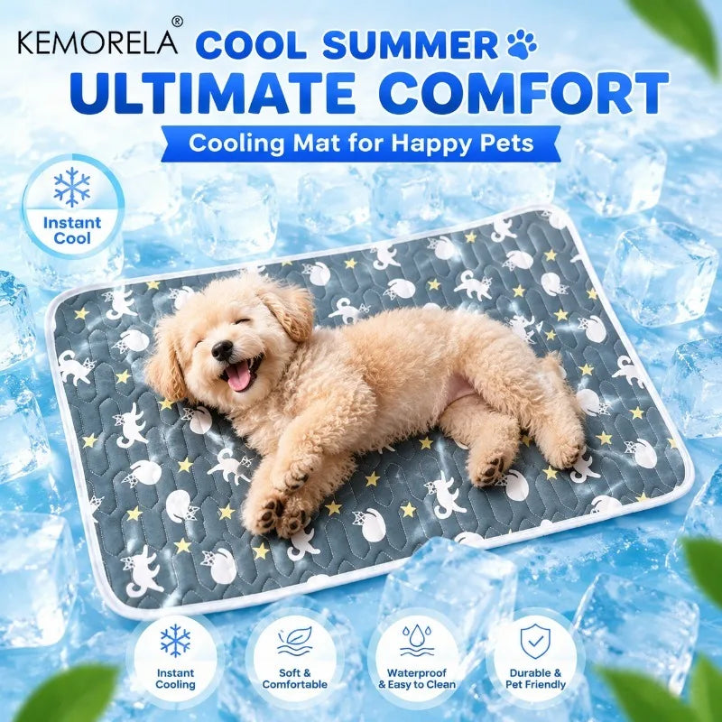 Ice Silk Pet Cooling Mat – Waterproof Dog & Cat Sleeping Pad Pet Cooling Mat Axl