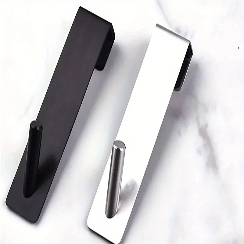 Stainless Steel Shower Door Towel Rack & Robe Hook – Brushed Bathroom Towel Rack Axl