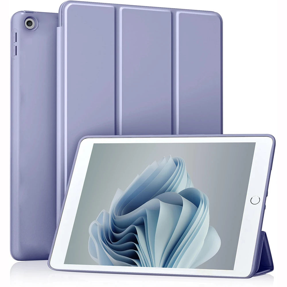 Tri-Fold Smart Case iPad 9th/8th/7th Gen 10.2" + Pencil Slot Tablet Folio Case Axl Purple