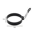 Stainless Steel Egg & Pancake Ring Mold | Breakfast Cooking Tool Egg & Pancake Mold Axl 9cm -3.5inchblack