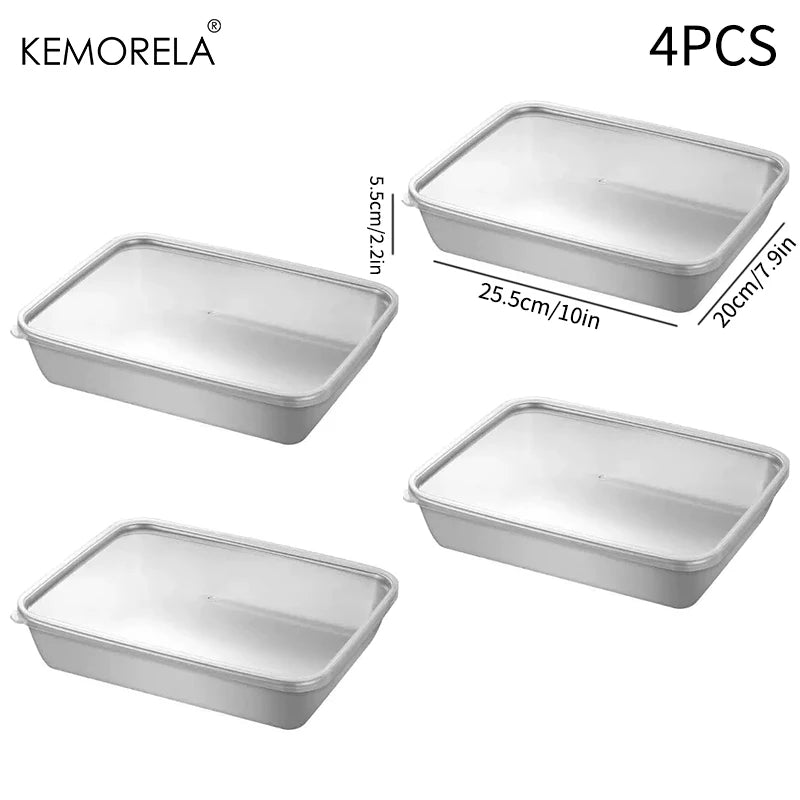 Stainless Steel Food Storage Containers Set with Lids | 1–6 PCS Food Storage Containers Axl 4PCS