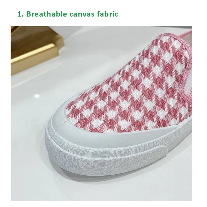 Lorilury Women's Canvas Slip-On Platform Sneakers | Casual Canvas Platform Sneakers Axl