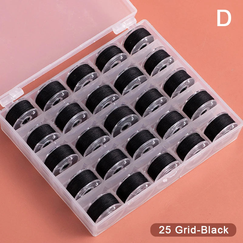 Multicolor Sewing Bobbins Box Set – 25 or 36 Pc Thread Spools Sewing Bobbin Set Axl D
