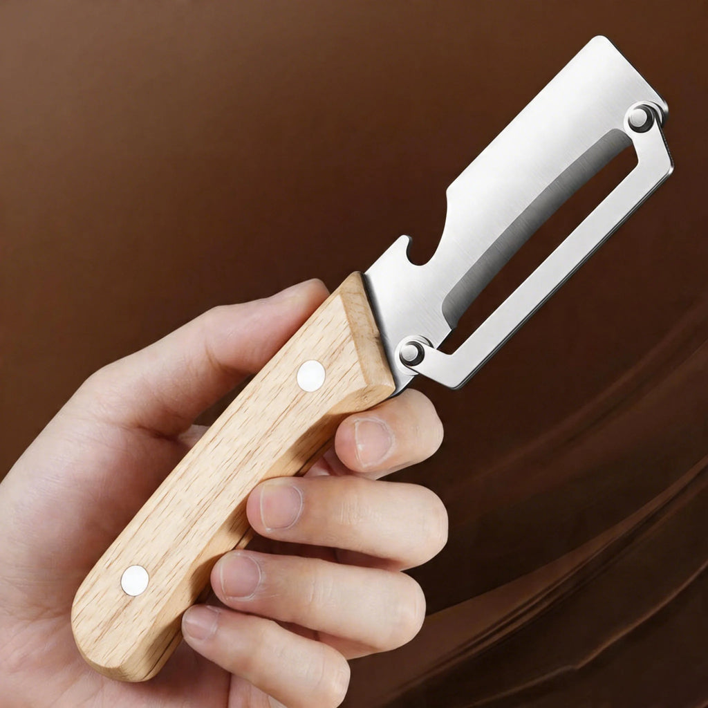 Stainless Steel Peeler Set with Wooden Handle – 1 to 10 Pc Vegetable Peeler Set Axl