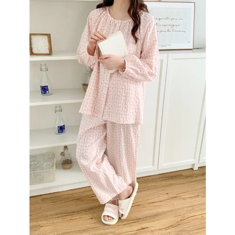 Women's Plaid Pajama Set – Long Sleeve 2-Piece Sleepwear Women's Pajama Set Axl