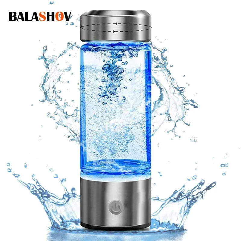 Hydrogen-Rich Water Generator Bottle 420ml | USB Rechargeable Hydrogen Water Bottle Axl