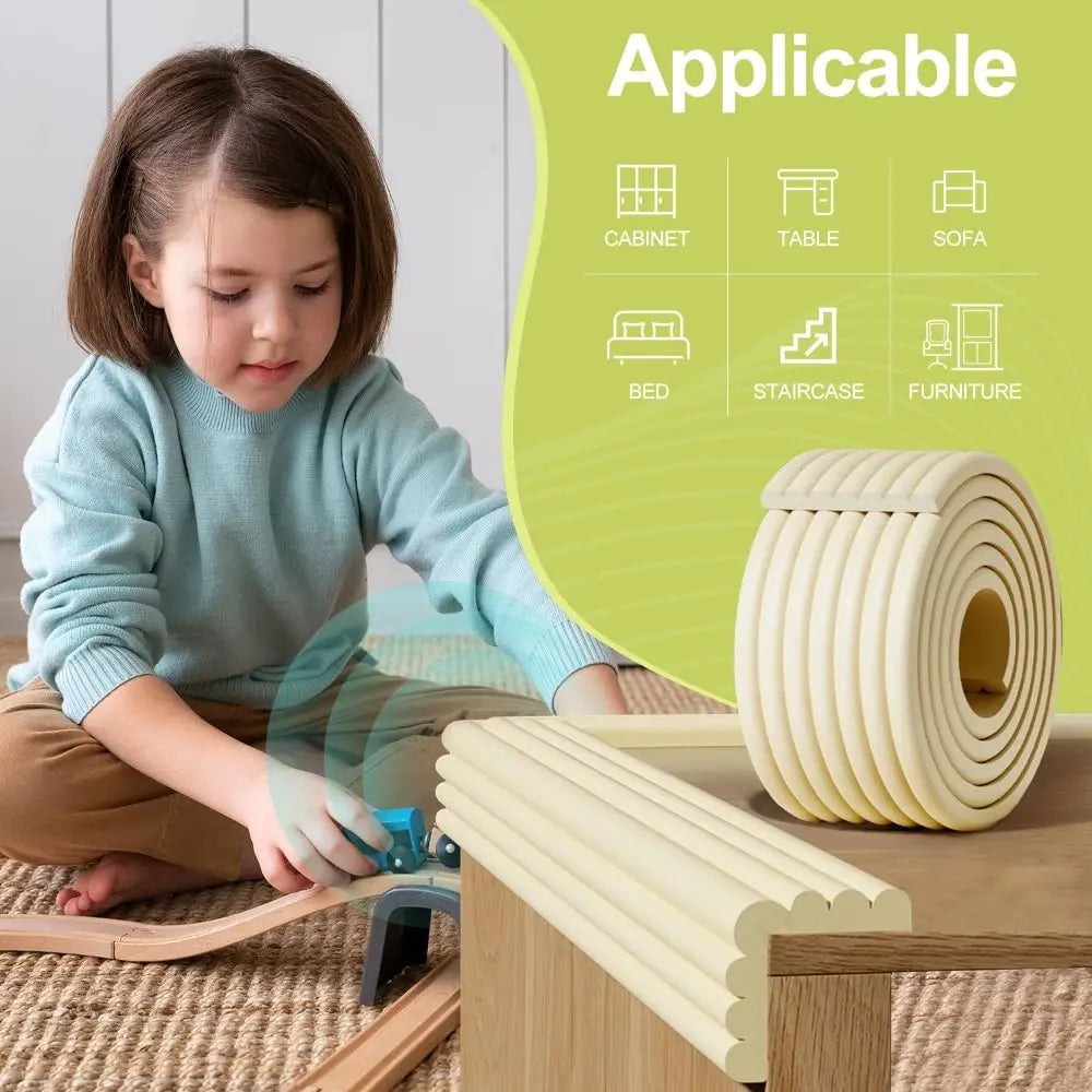 Foam Edge & Corner Guard Strip 2m | Self-Adhesive Baby Safety Edge Corner Guard Axl