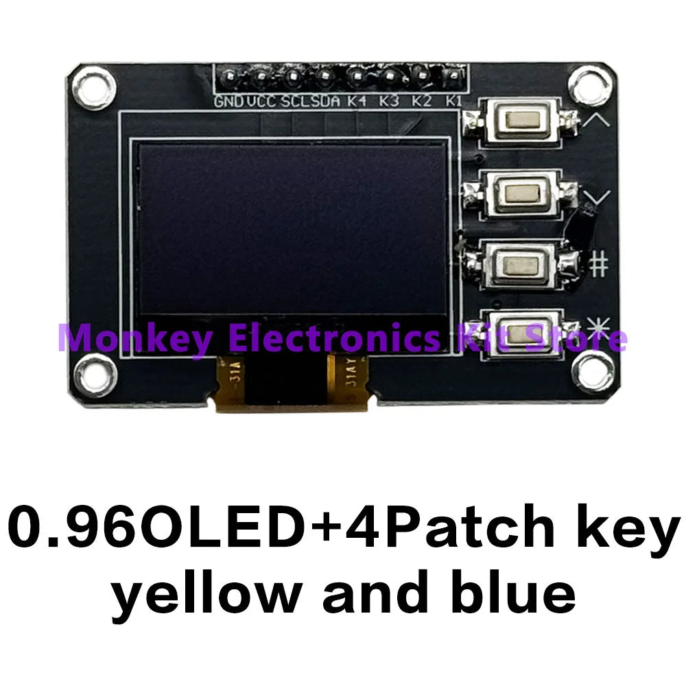 TFT OLED Display Module 0.96"–2.4" LCD + EC11 Rotary Encoder IIC LCD OLED Display Module Axl 0.96yellow and blue