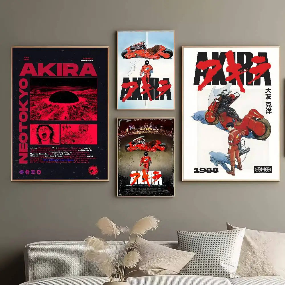 Classic Akira Anime Poster – HD Self-Adhesive Waterproof Wall Art Anime Wall Poster Axl