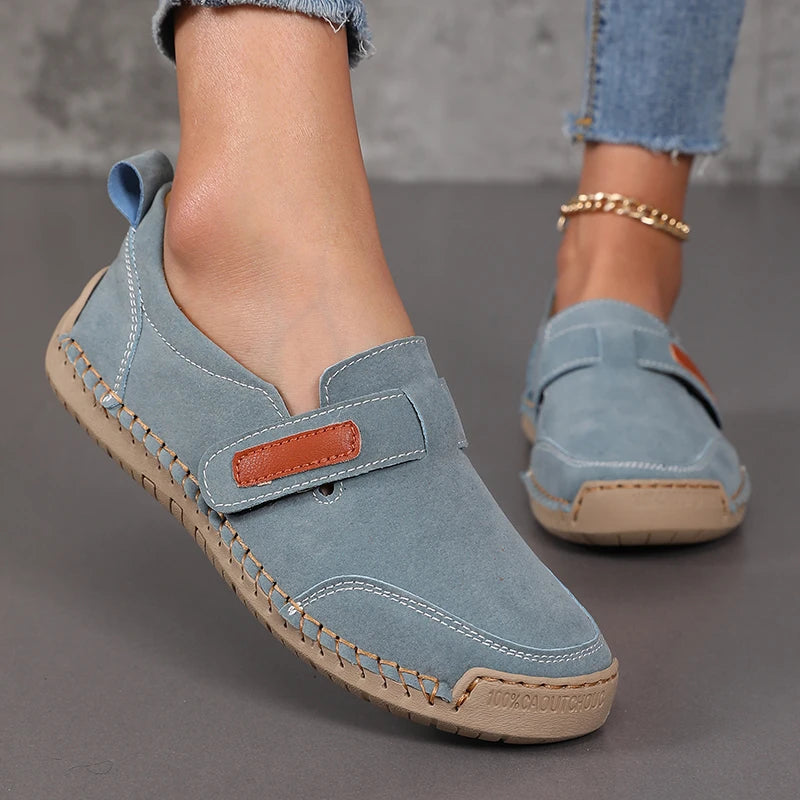 Women's Slip-On Loafers – Casual Leather Moccasin Walking Shoes Women's Slip-On Loafers Axl