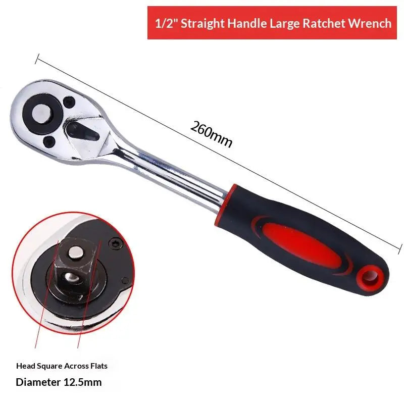 1/4 3/8 1/2" Ratchet Wrench – 24 Tooth Drive Socket Tool Ratchet Wrench Axl A3
