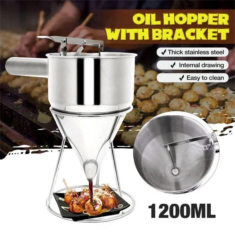 Stainless Steel Batter Dispenser with Stand | 600ml & 1200ml Batter Dispenser Axl