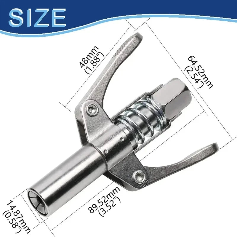 10,000 PSI Quick-Release Grease Gun Coupler 1/8 NPT Grease Gun Coupler Axl
