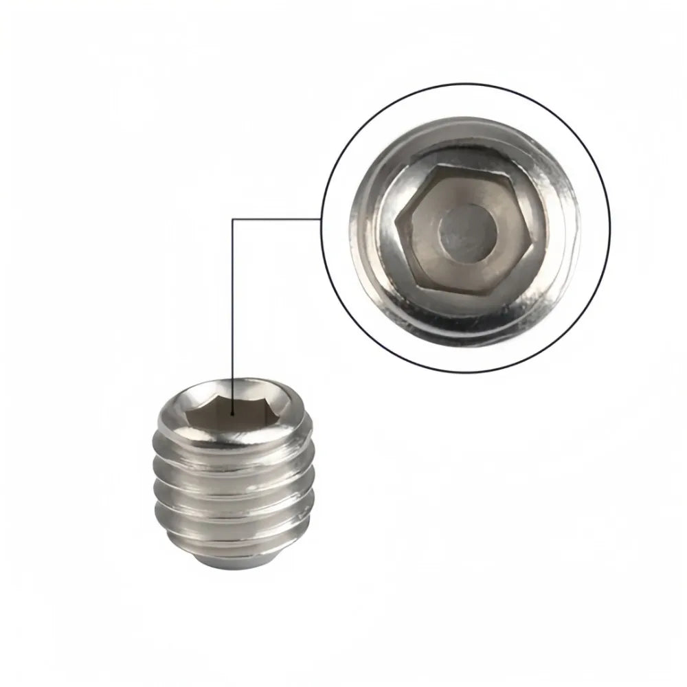 200pcs Stainless Steel Hex Socket Grub Screw Set M3–M8 Screw Fastener Set Axl