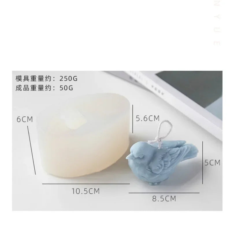 3D Bird Silicone Mold – DIY Candle, Chocolate & Plaster Craft Silicone Craft Mold Axl
