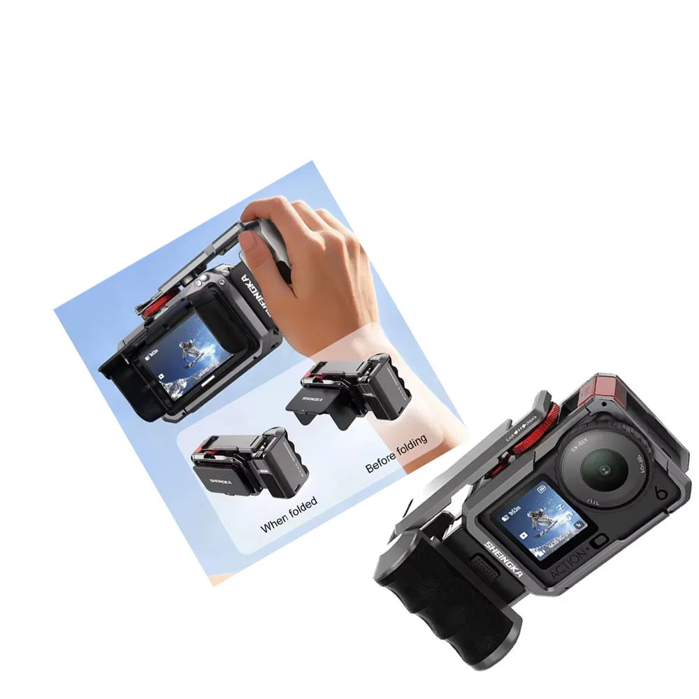 Street Grip Vlog Handle for DJI Osmo Action 6 – Rabbit Cage Kit Camera Grip Cage Kit Axl Default Title