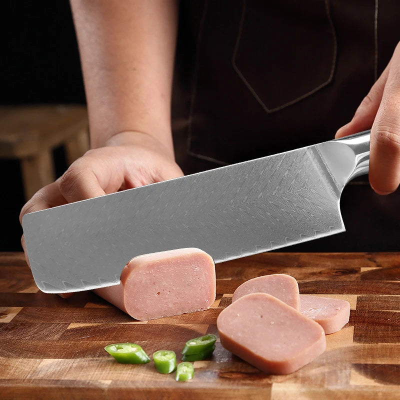 InLeung VG10 Damascus Steel Chef Knife – Wood Handle 18cm Damascus Chef Knife Axl