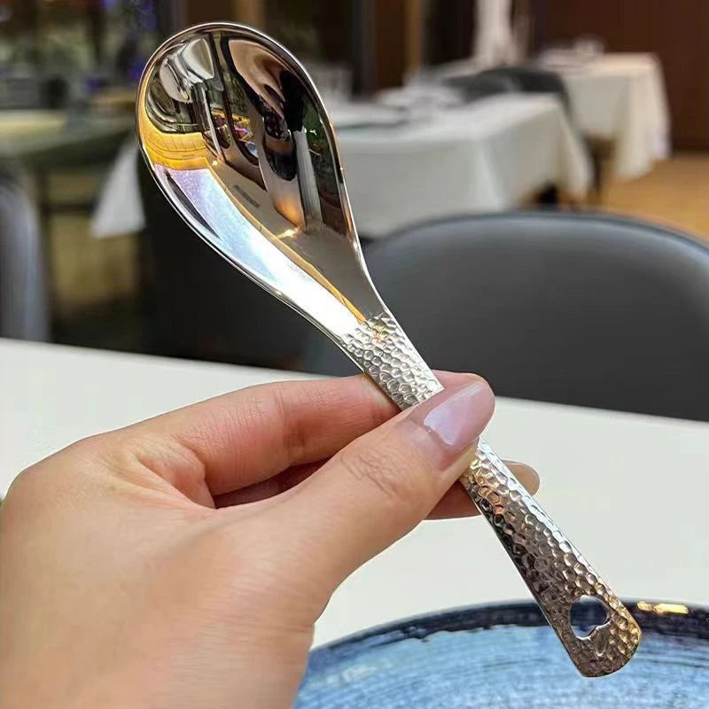 Stainless Steel Soup Spoon – Deep Bowl Mirror Polished Flatware Soup Spoon Axl