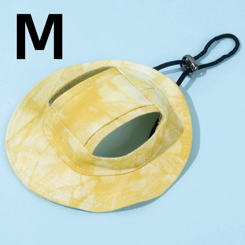 Dog Sun Hat – Breathable Polyester Cap for Small & Medium Dogs Dog Sun Hat Axl YELLOW-M