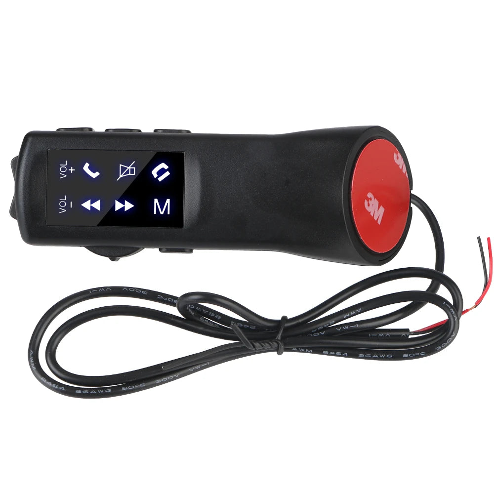 8-Key Universal Car Steering Wheel Remote Control – 12V Steering Wheel Controller Axl black