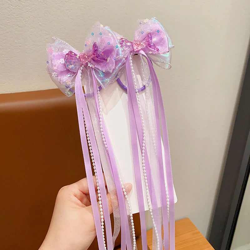 Mermaid Princess Bow Hair Clip – Girls Braided Hair Accessory Hair Clip Accessory Axl N7