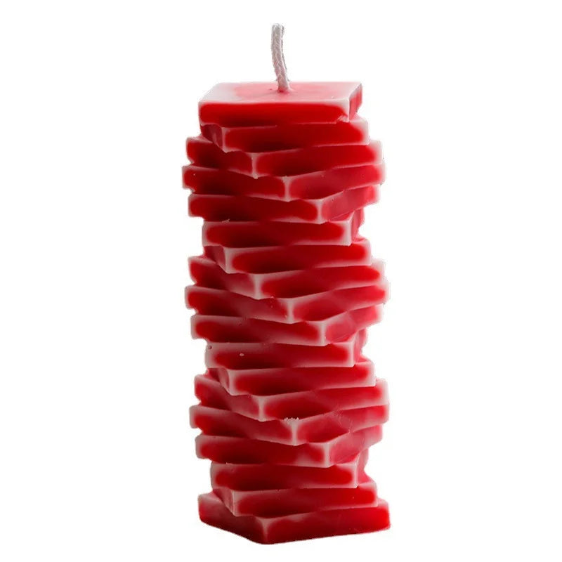3D Spiral Square Column Silicone Candle & Soap Mold – DIY Silicone Craft Mold Axl