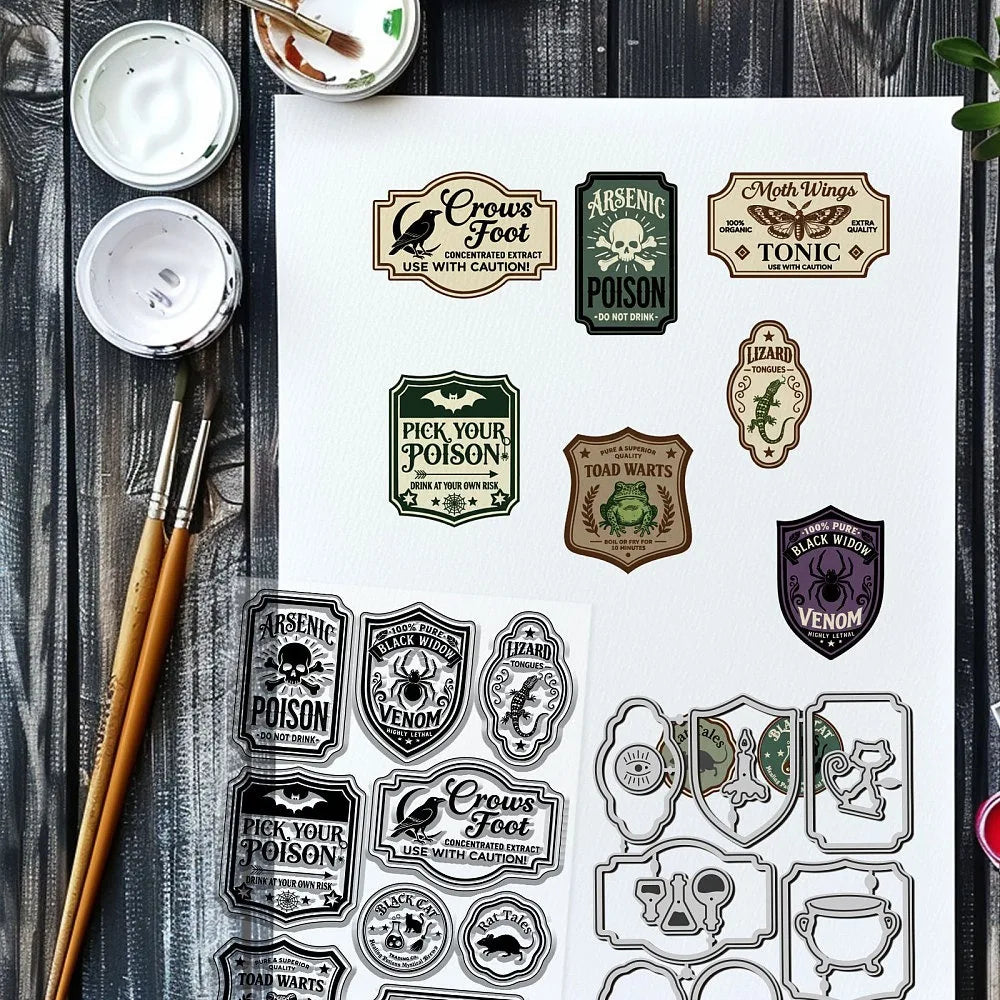 PVC Clear Stamps & Carbon Steel Cutting Dies – Scrapbooking Set Stamp & Die Set Axl