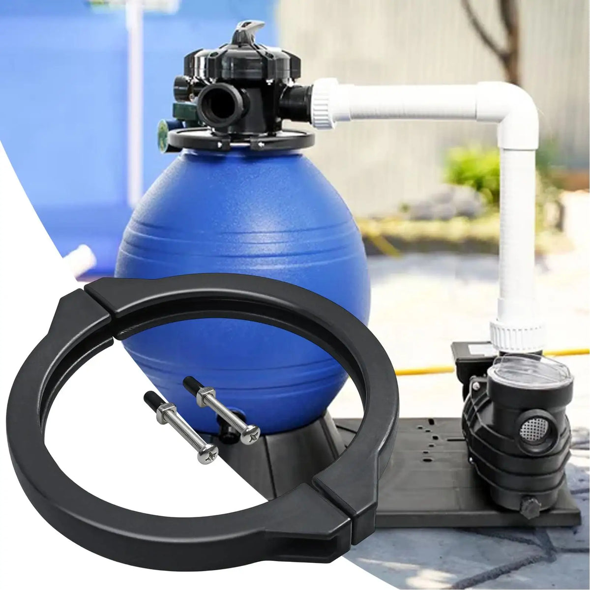 Pool Sand Filter Valve Clamp – PVC Replacement Assembly Part Pool Filter Clamp Axl Default Title