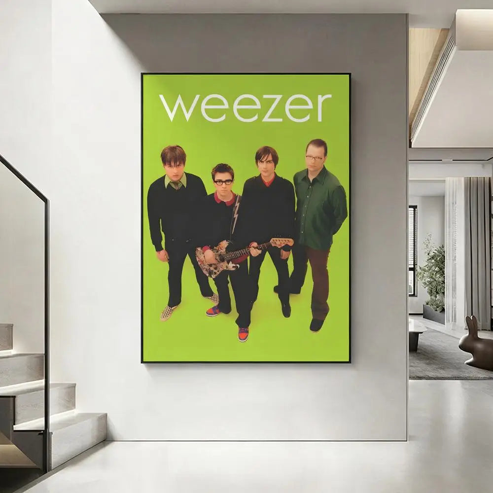 Weezer Band HD Art Poster – Waterproof Sticky Wall Decor Wall Art Poster Axl White8 21X30cmNoframe