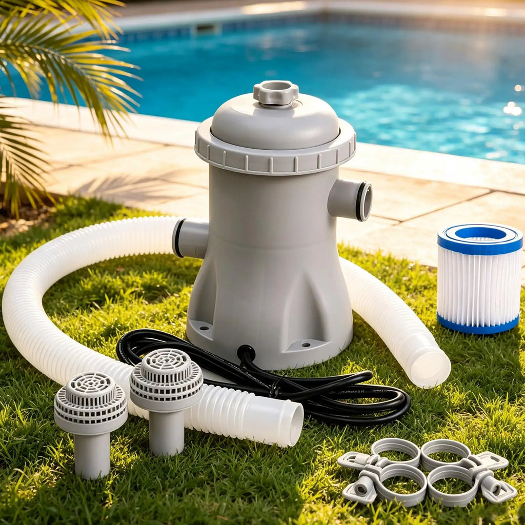 Pool Sand Filter Pump Set – Backyard, Pond & Garden Use Pool Filter Pump Axl