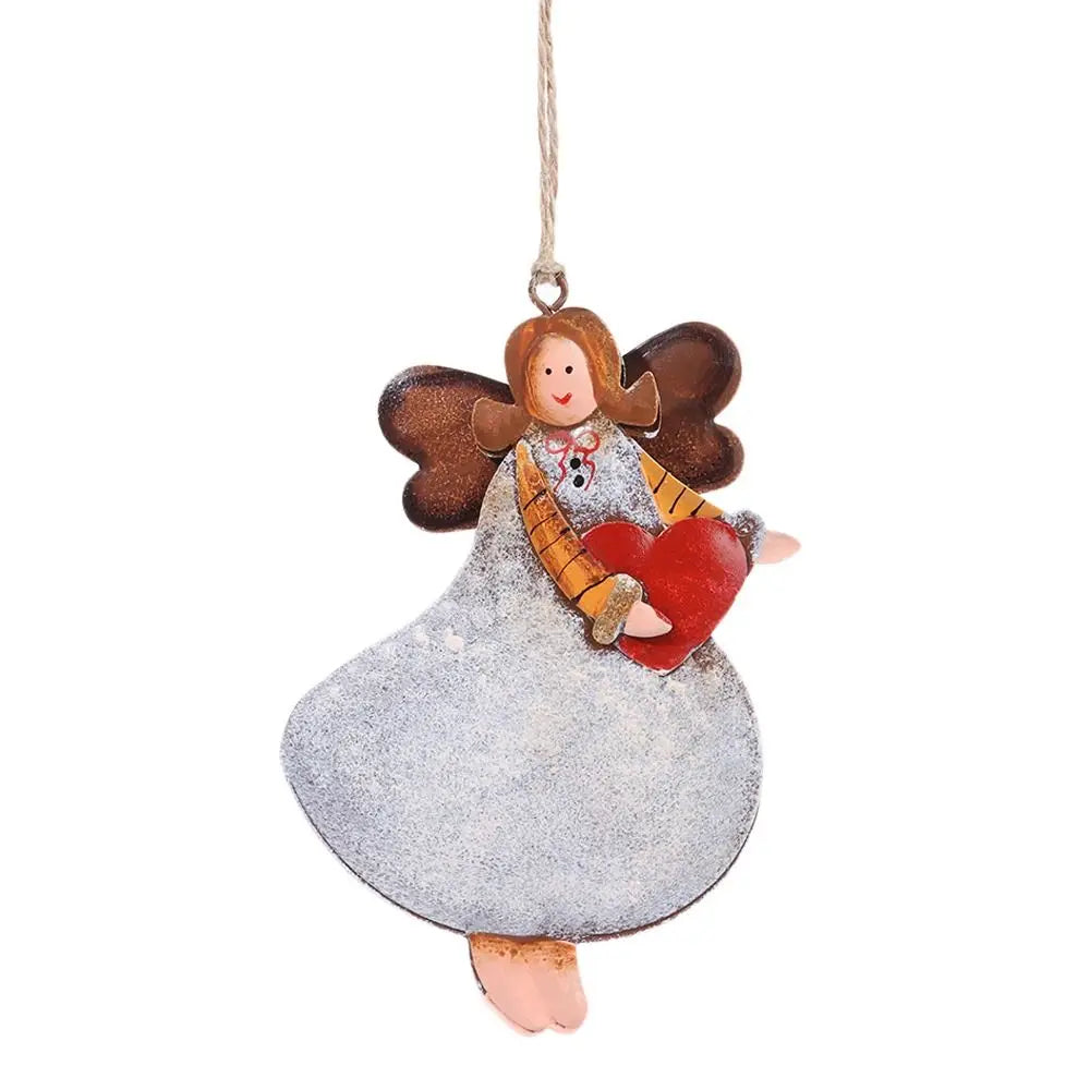 Wrought Iron Christmas Hanging Ornaments – Angel & Santa Christmas Ornament Axl 2-C