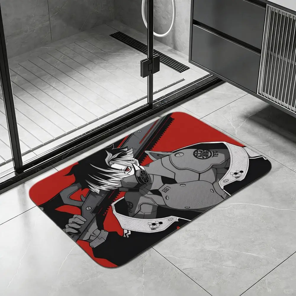 Kaiju No. 8 Anime Diatomite Bath Mat – Quick Dry Non-Slip Diatomite Bath Mat Axl White3 30x45cm