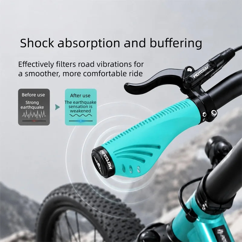 MTB Ergonomic Handlebar Grips – Dual Lock Aluminum Non-Slip Bike Handlebar Grips Axl